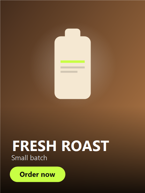 Coffee landing page creative
